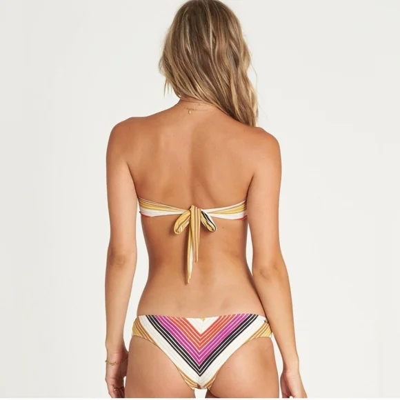 Billabong Pink and Yellow Bikini Set - Picture 3 of 9